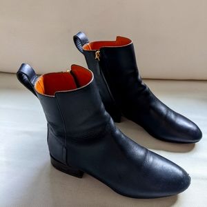 Chloé navy leather boots